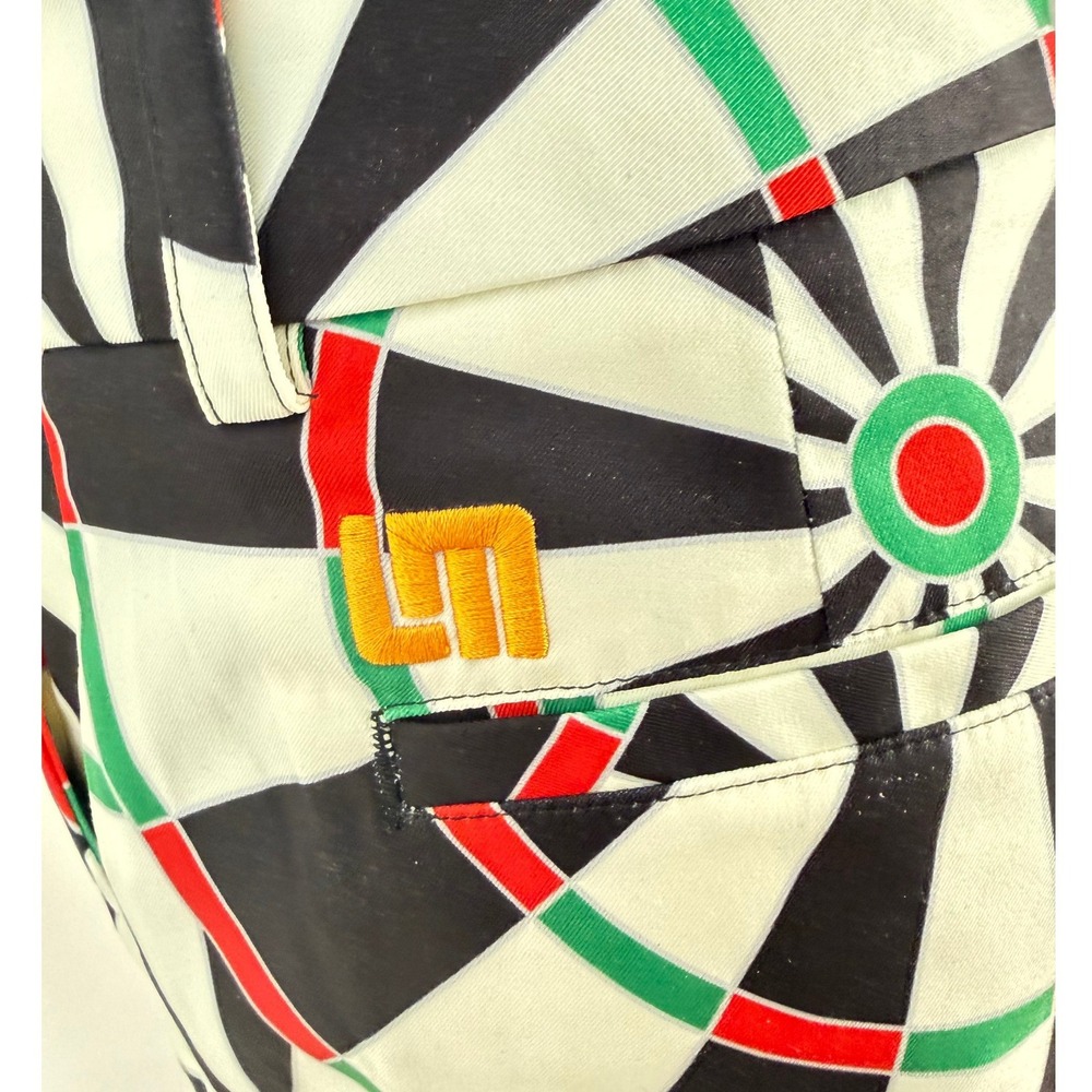 Rare Loudmouth Golf "Bull & Cork" Dartboard Print Shorts Size 0 - Picture 8 of 11